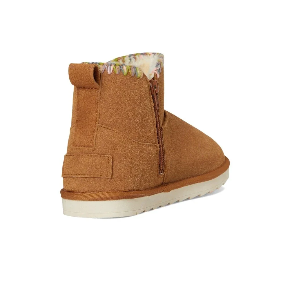 Mia Rubye LGK1050 Girls US 5 M Chestnut Suede Faux Fur Lined Snow Boots HTAT1863